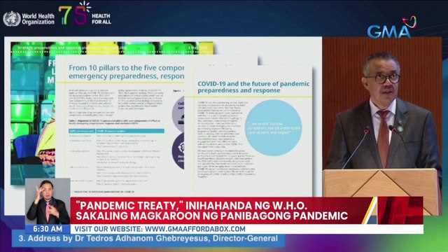 Pandemic Treaty, inihahanda ng W.H.O. sakaling magkaroon ng panibagong pandemic | UB