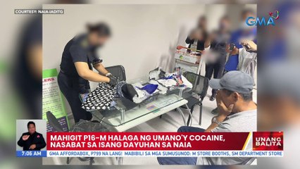 Mahigit P16-M halaga ng umano'y cocaine, nasabat sa isang dayuhan sa NAIA | UB