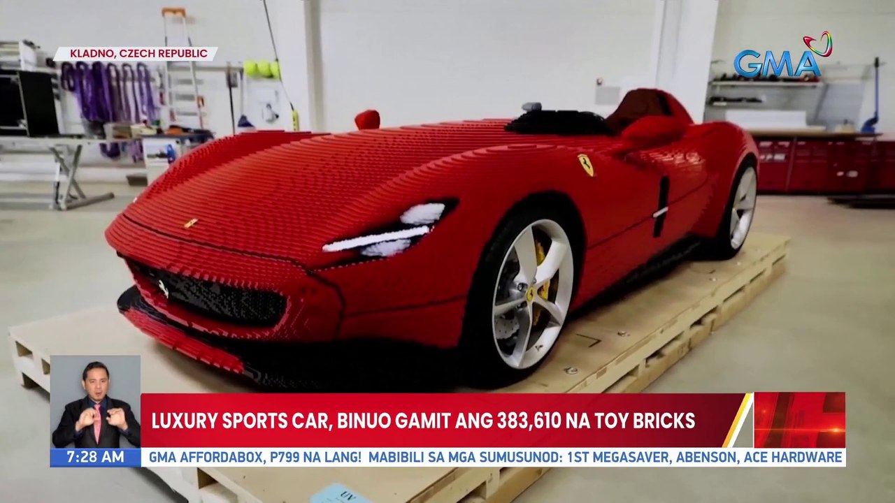 Luxury sports car, binuo gamit ang 383,610 na toy bricks | UB