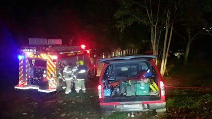 Incêndio em edificação destrói imóvel no Lago Azul