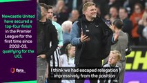 Howe admits Newcastle 'shot ahead of schedule' with UCL qualification