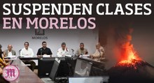 Suspenden clases en municipios de Morelos cercanos al Popocatépetl