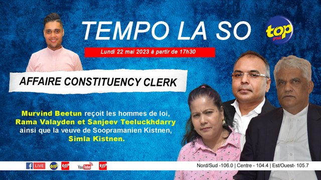 Tempo la So : Murvind Beetun reçoit Rama Valayden, Sanjeev Teeluckdharry et Simla Kistnen_0