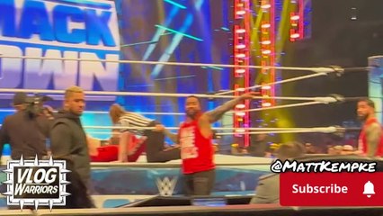 Solo Sikoa makes funny faces off camera during WWE Smackdown!!