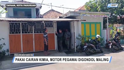Rusak Gembok Pagar Pakai Cairan Kimia, Motor Pegawai di Tapaan Digondol Maling | #pasuruanhariini