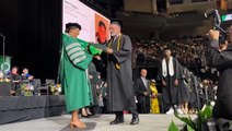 Moment 72-year-old student becomes first of seven siblings to graduate university