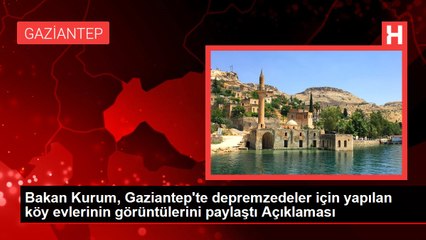 Bakan Kurum, Gaziantep'te depremzedeler için yapılan köy evlerinin görüntülerini paylaştı Açıklaması