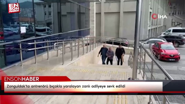 Zonguldak'ta antrenörü bıçakla yaralayan zanlı adliyeye sevk edildi