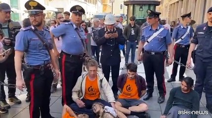 Ambiente, nuovo blitz di Ultima Generazione a Palazzo Madama