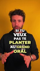 Tu stresses pour le Grand Oral ?