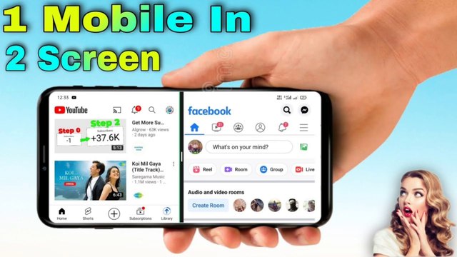 আপনার Mobile ~ এ Facebook & YouTube দুটি একসাথে ব্যবহার করুন || How To Use Split Screen