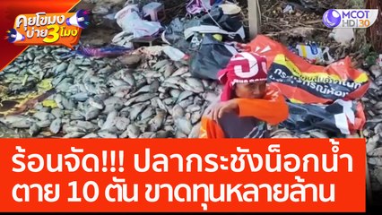 ร้อนจัด!!! ปลากระชังน็อกน้ำ ตาย 10 ตัน ขาดทุนหลายล้าน (22 พ.ค. 66) คุยโขมงบ่าย 3 โมง