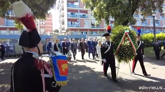 Strage Capaci, Meloni depone una corona nel parco Falcone e Borsellino