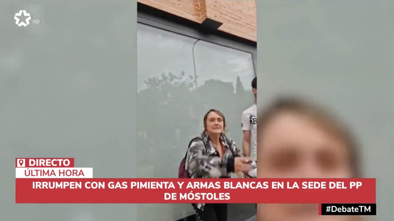 Gas pimienta y armas blancas: Así fue el salvaje ataque a la sede del PP en Móstoles