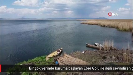 Bir çok yerinde kuruma başlayan Eber Gölü ile ilgili sevindiren gelişme