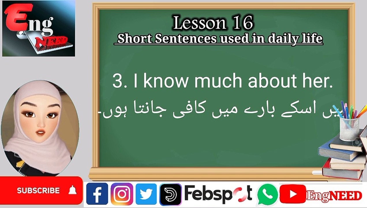 Lesson 16 Short sentences used in daily life
