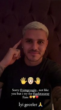 Galatasaraylı Icardi ‘Aşkın Olayım’ şarkısını söyledi: Özür dilerim Simge
