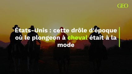 Cette drôle d’époque où le plongeon à cheval était à la mode aux Etats-Unis