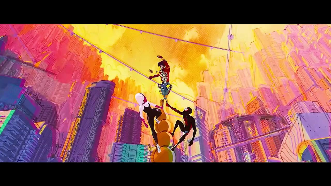 In Every Universe Gwen Stacy Falls For Spider Man Scene   SPIDER MAN ACROSS THE SPIDER VERSE (2023)