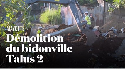 A Mayotte, la démolition du bidonville Talus 2 est en cours
