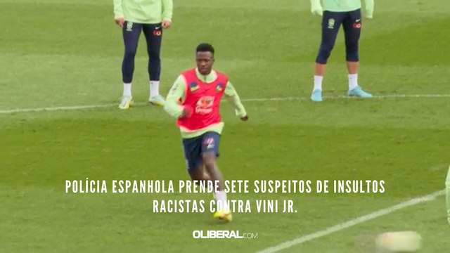 Polícia espanhola prende sete suspeitos de insultos racistas contra Vini Jr.