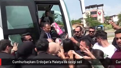 Cumhurbaşkanı Erdoğan'a Malatya'da sevgi seli