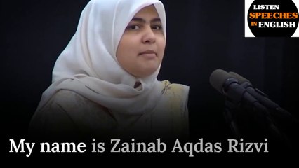 Zainab Aqdas Rizvi _ Introductory Speech _ at listen Speeches in English