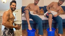 Varun Dhawan Ice Therapy से Feet Tanning Remove करते Video Viral | Boldsky