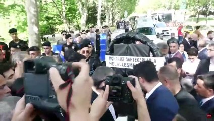 Canan Kaftancıoğlu AKP İl Başkanlığı önüne siyah çelenk bırakıyor: Montajcılarla helalleşmeyeceğiz!