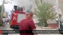Kuşadası'nda ev yangını: 2'si çocuk, 4 kişi dumandan etkilendi