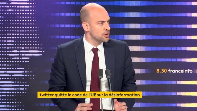 Le réseau social Twitter sera banni de l’Union Européenne en cas de non-respect de ses règles, déclare le ministre français délégué au numérique Jean-Noël Barrot - VIDEO