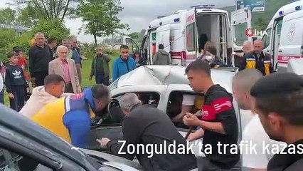 Zonguldak'ta trafik kazası; Baba öldü, kızı yaralandı