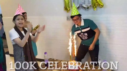 Our first challenge video ( flip the bottle ) record celebration of 100k