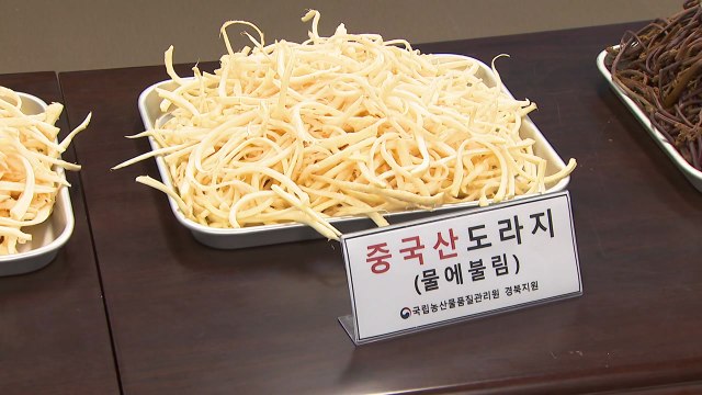 중국산 나물 국내산과 섞어 10억 원어치 판 업자 구속 / YTN