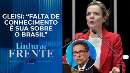 Gleisi faz ataques a Campos Neto em suas redes sociais I LINHA DE FRENTE