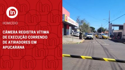 Jovem é morto a tiros em Apucarana; câmera registra o crime