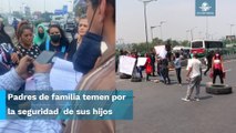 Bloquean autopista México-Pachuca; denuncian asaltos en kínder de la GAM