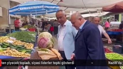 Nazilli'de yaşlı bir kadın çöpten yiyecek topladı, siyasi liderler tepki gösterdi