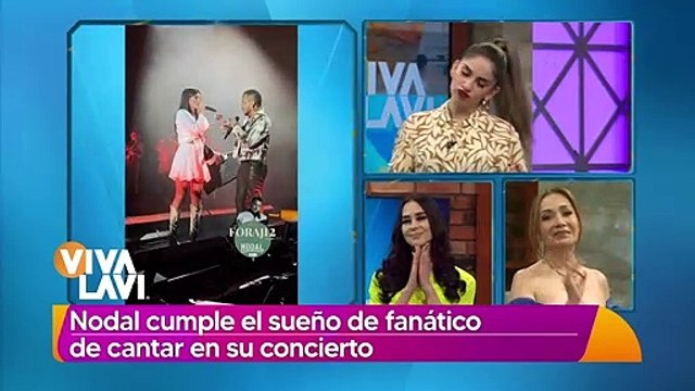 Christian Nodal cumple sueño de fan de cantar en su concierto
