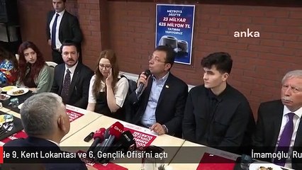 İmamoğlu, Rumeli Hisarüstü'nde 9. Kent Lokantası ve 6. Gençlik Ofisi'ni açtı