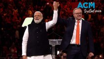 Anthony Albanese welcomes PM Narendra Modi at rock-star reception in Sydney
