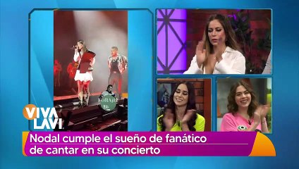 Christian Nodal cumple sueño de fan de cantar en su concierto