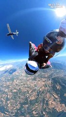 Woman Perform Action-Packed Wingsuit Stunt || Best of Internet