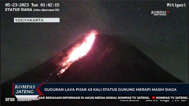 Guguran Lava Pijar 43 Kali, Status Gunung Merapi Masih Siaga