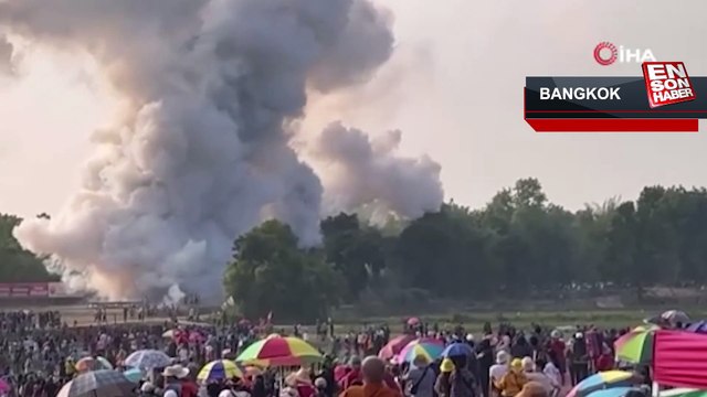 Bangkok'da havai fişek festivalinde facianın eşiğinden dönüldü