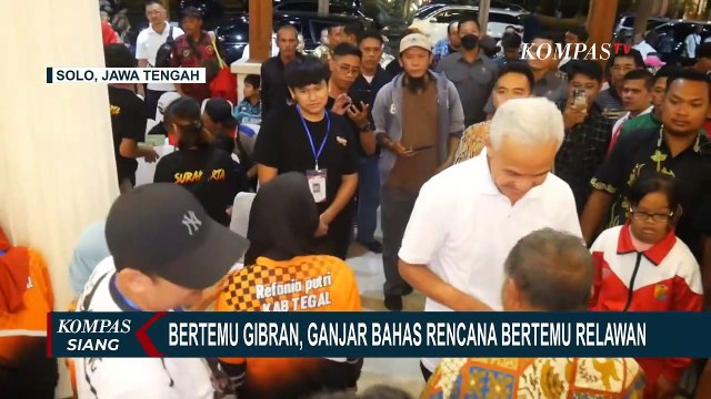 Ketemu Gibran di Solo, Ganjar Pranowo Bahas Rencana Pertemuan dengan Relawan