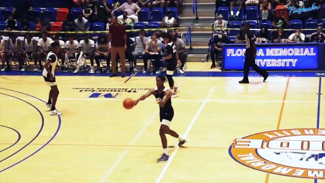 Bronny James & Amari Bailey were HYPE watching Sierra Canyon vs Calvary Christian @ The Battle Miami