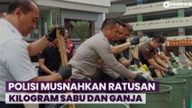 Polres Metro Jakarta Barat Musnahkan Ratusan Kilogram Sabu dan Ganja