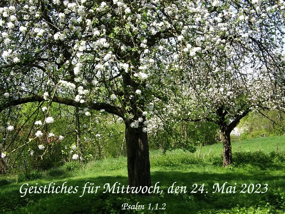 Geistliches für Mittwoch, den 24. Mai 2023