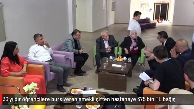36 yıldır öğrencilere burs veren emekli çiften hastaneye 375 bin TL bağış